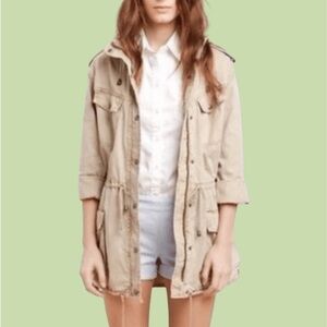 Aritzia Talula Beige Utility Anorak Jacket